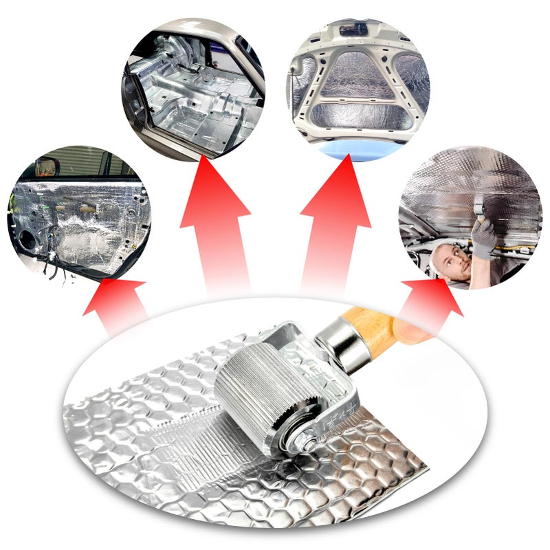 Norsmic Car Sound Deadening Roller, 0.7lb Extremely Smooth Sound Insulation Roller Metal, Noise Deadening Sound Deading Tool (1PC - 1.69 inch) - Image 2